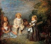 Jean-Antoine Watteau Heureux age! Age dor Sweden oil painting artist